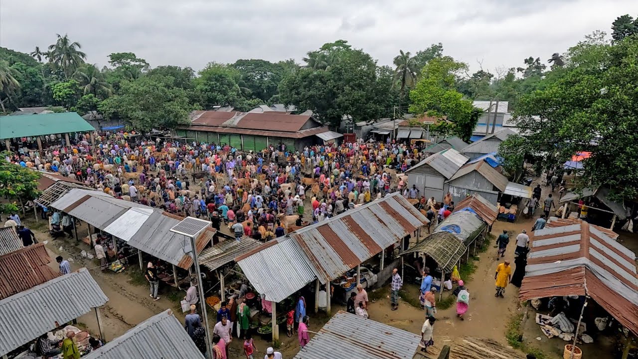 সীমান্তের গ্রামীণ হাট নন্নী বাজার || Nunni Bazar || Border village market in Bangladesh 🇧🇩|