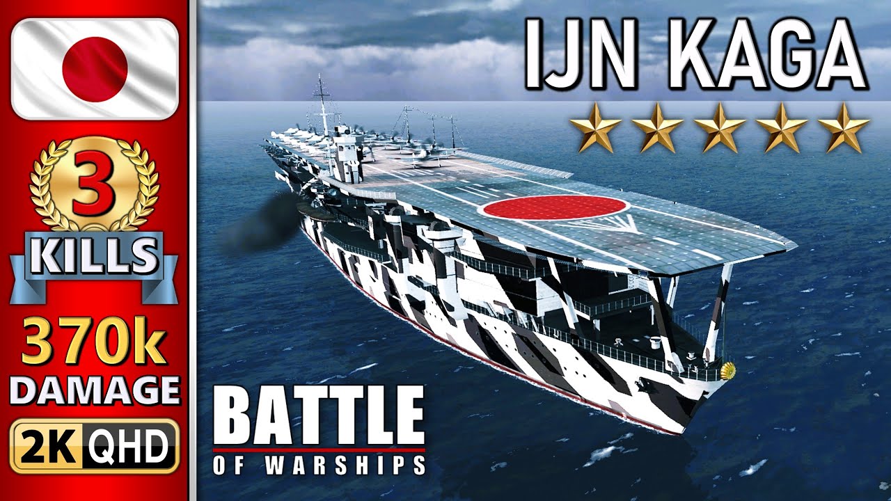 BATTLE OF WARSHIPS ⚓ KAGA : 3 KILLS - 370k DAMAGE 💥