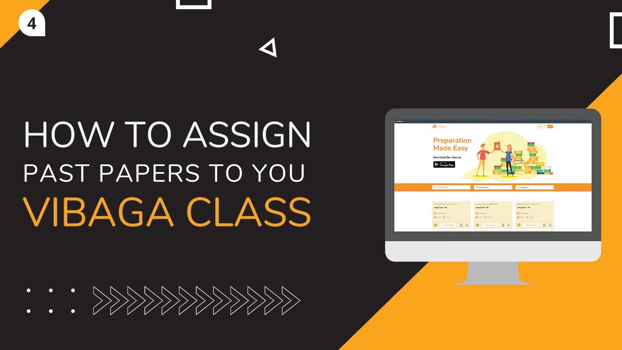 How to assign past papers to your Vibaga class in English.