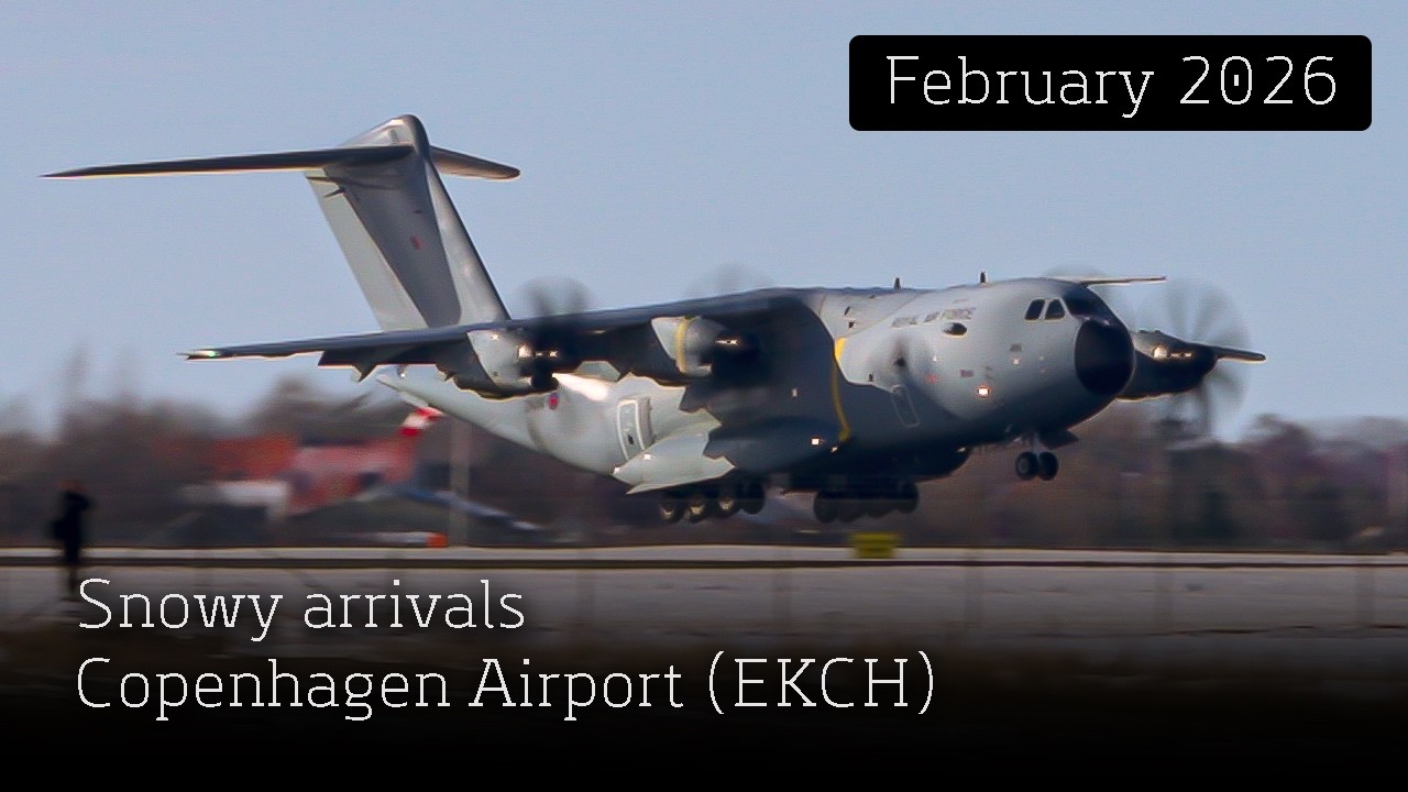 Snowy arrivals @ Copenhagen Airport (EKCH) (February  2026)