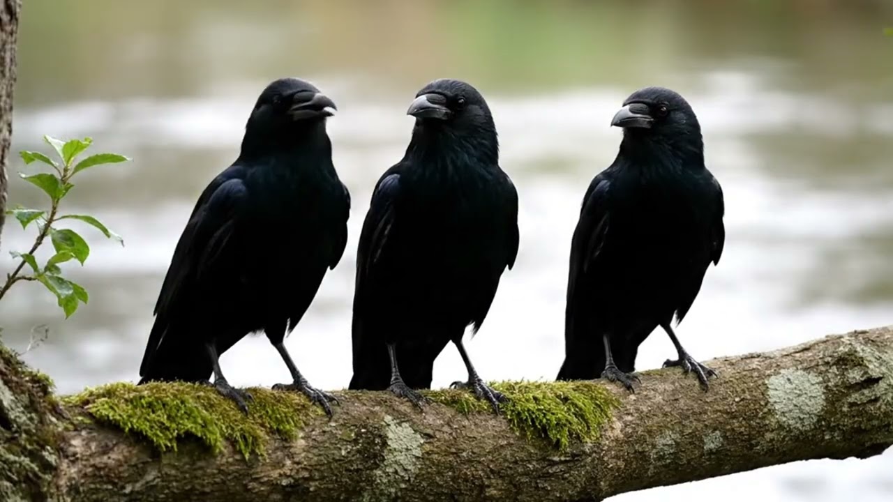 Crow birds is crying to call their team in forest