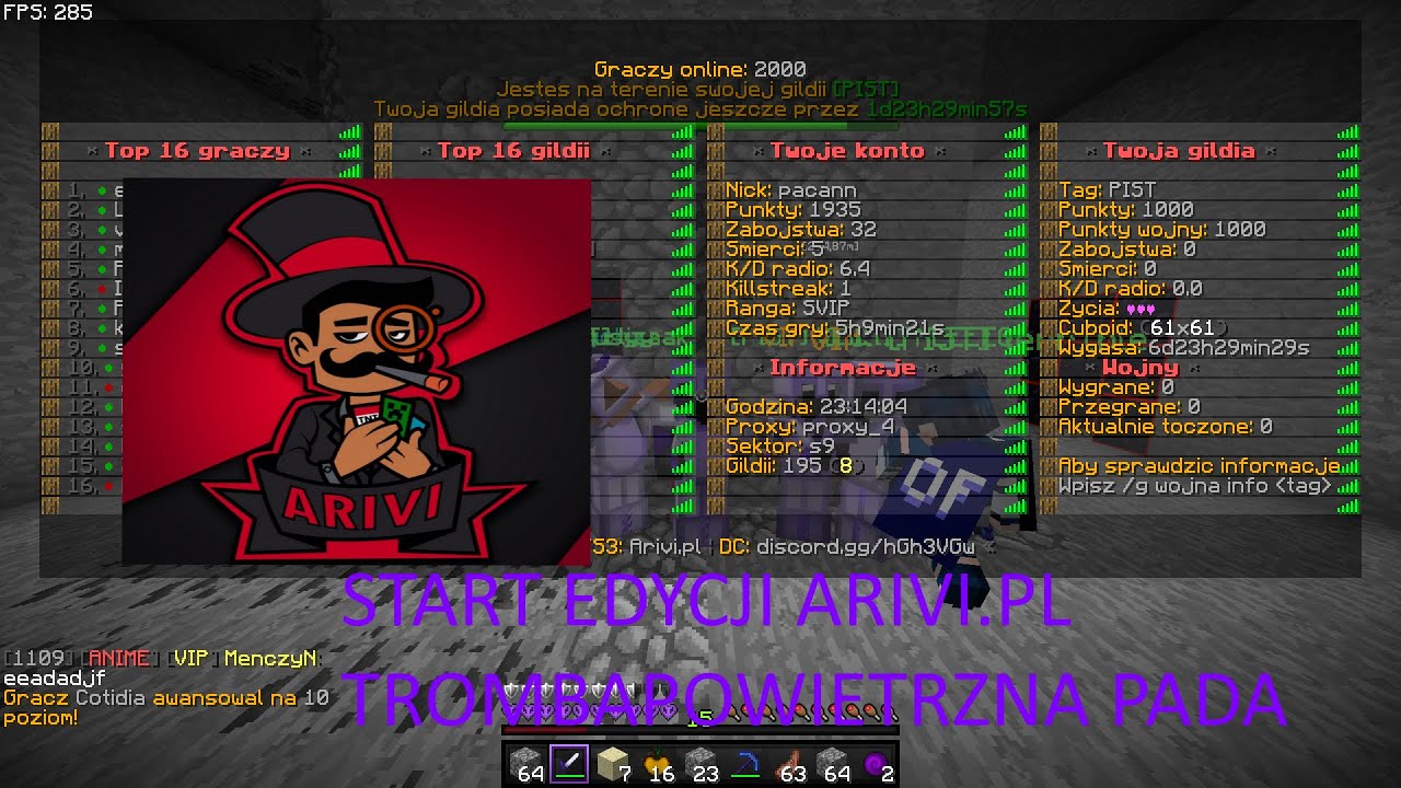 arivi.pl - najlepszy start edycji | trombapowietrzna umiera | kretowanie | [pist] + txt pvp