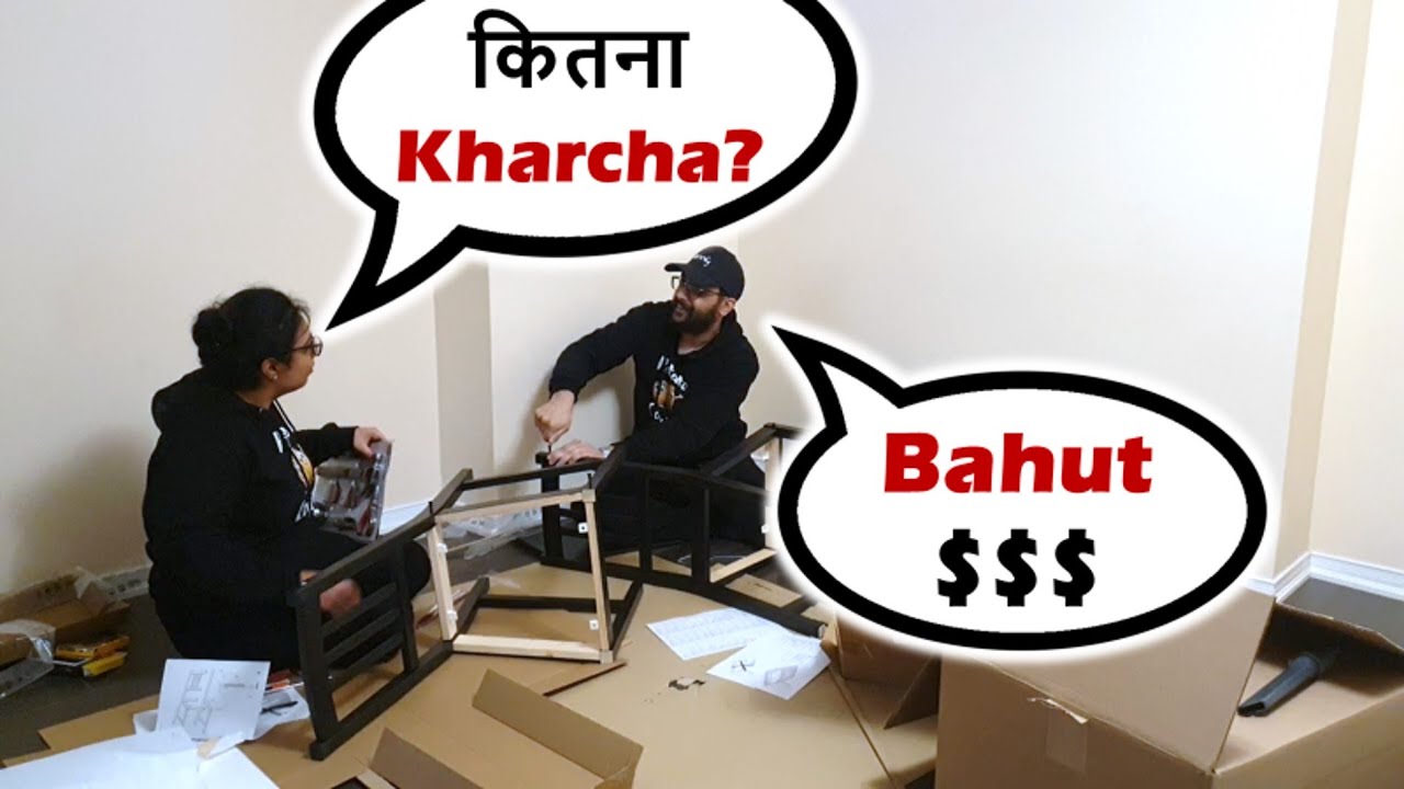 Our FIRST MONTH expenses in Canada and Chair making competition 🤣🤷‍♂