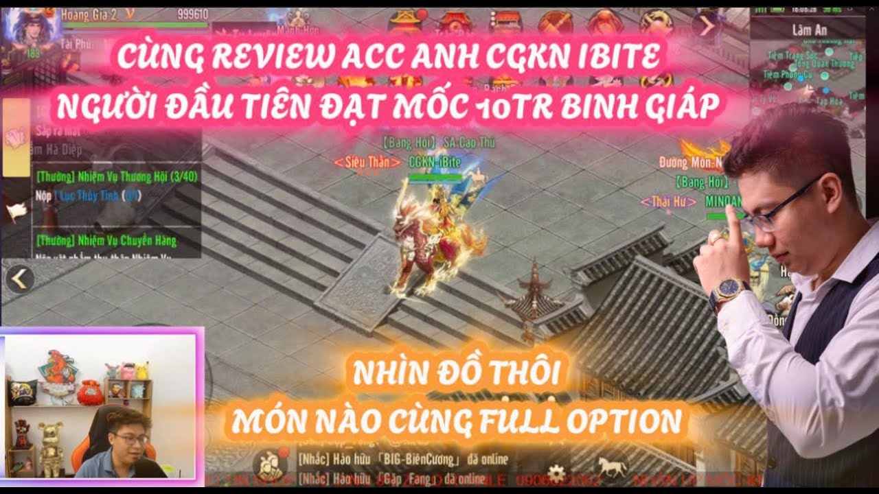 KIẾM THẾ ORIGIN VNG : CÙNG REVIEW ANH IBITE - NGƯỜI ĐẦU TIÊN VƯỢT MỐC 10 TRIỆU BINH GIÁP  LIÊN SEVER