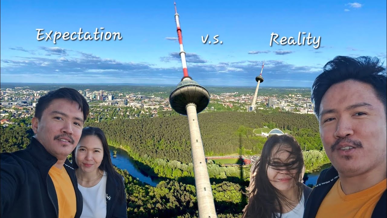 City view from the 8th tallest tower in Europe 🇪🇺🇱🇹... Mahangin ba sa taas? 🤣