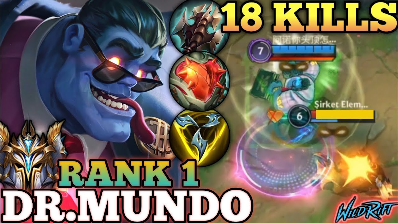 DR.MUNDO HYPER KILLER! BEST META JUNGLE MVP BUILD - TOP 1 GLOBAL DR.MUNDO BY 阿诺你头顶怎么尖尖的 - WILD RIFT