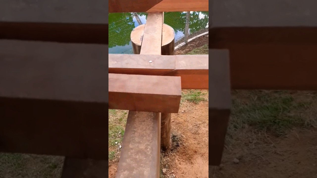 👉Como emendar caibro Carpinteiro mostre como &eacute; feito emenda em caibro Deck o telhado💥 #carpintaria