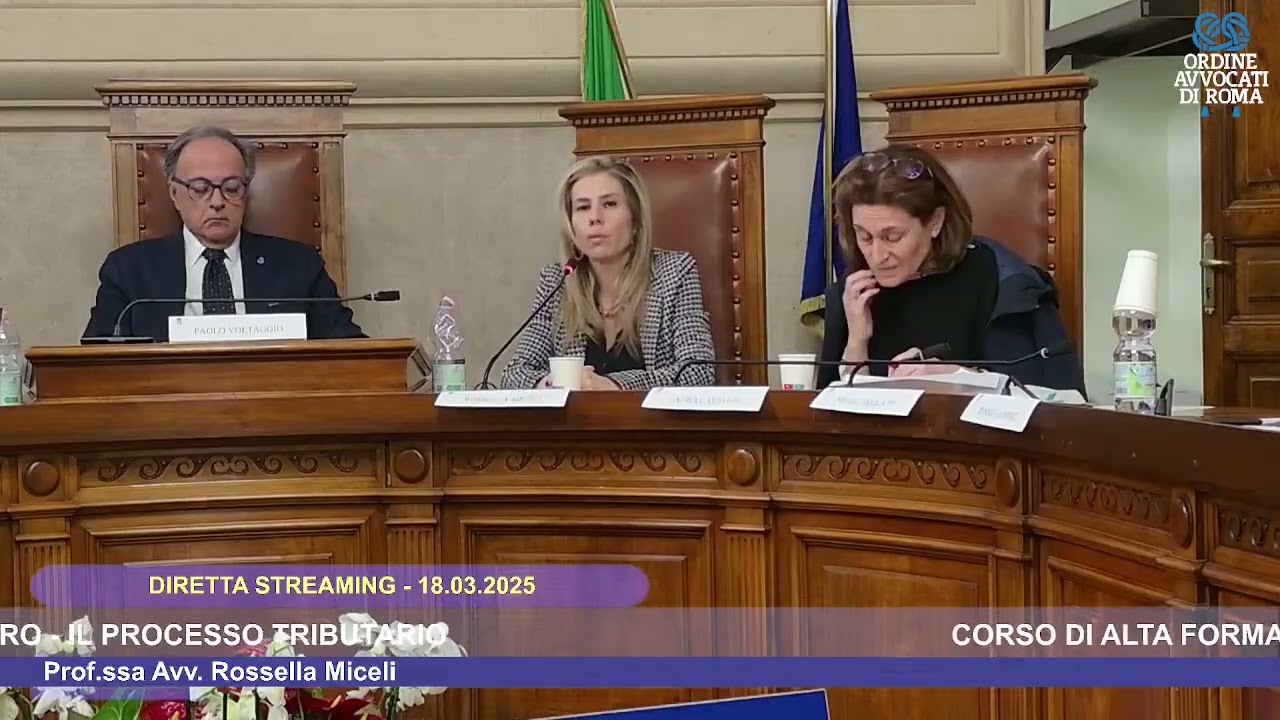 CORSO DI ALTA FORMAZIONE PER IL DIFENSORE TRIBUTARIO - QUINTO INCONTRO - 18.03.2025