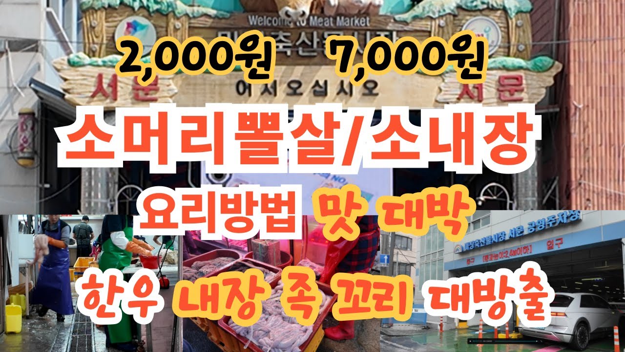 소머리뽈살/ 내장 요리 대박/ 마장축산물시장 ~^ 힐링여행