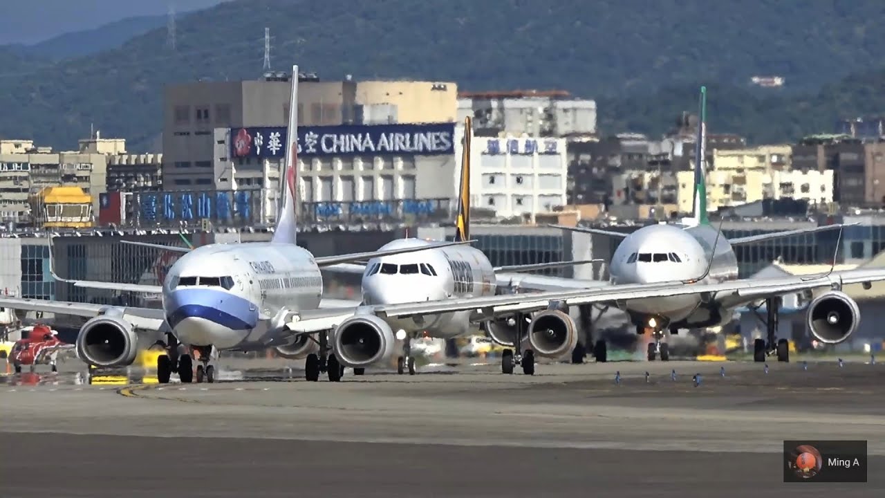 37架次飛機起降、近距離特寫｜臺北松山機場 TSA/RCSS