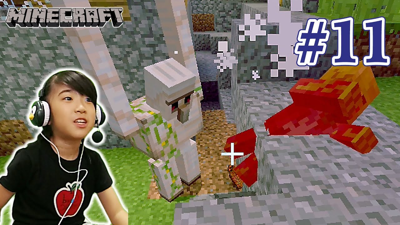 #11【アイアンゴーレム召喚♪】かんなマインクラフト（Minecraft） Playing video