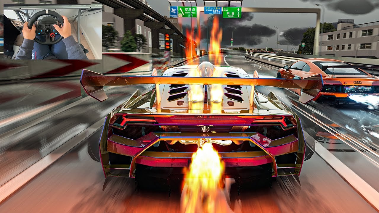 1000HP Twin Turbo Lamborghini Huracan (Alex Choi) - Assetto Corsa | Steering Wheel Gameplay