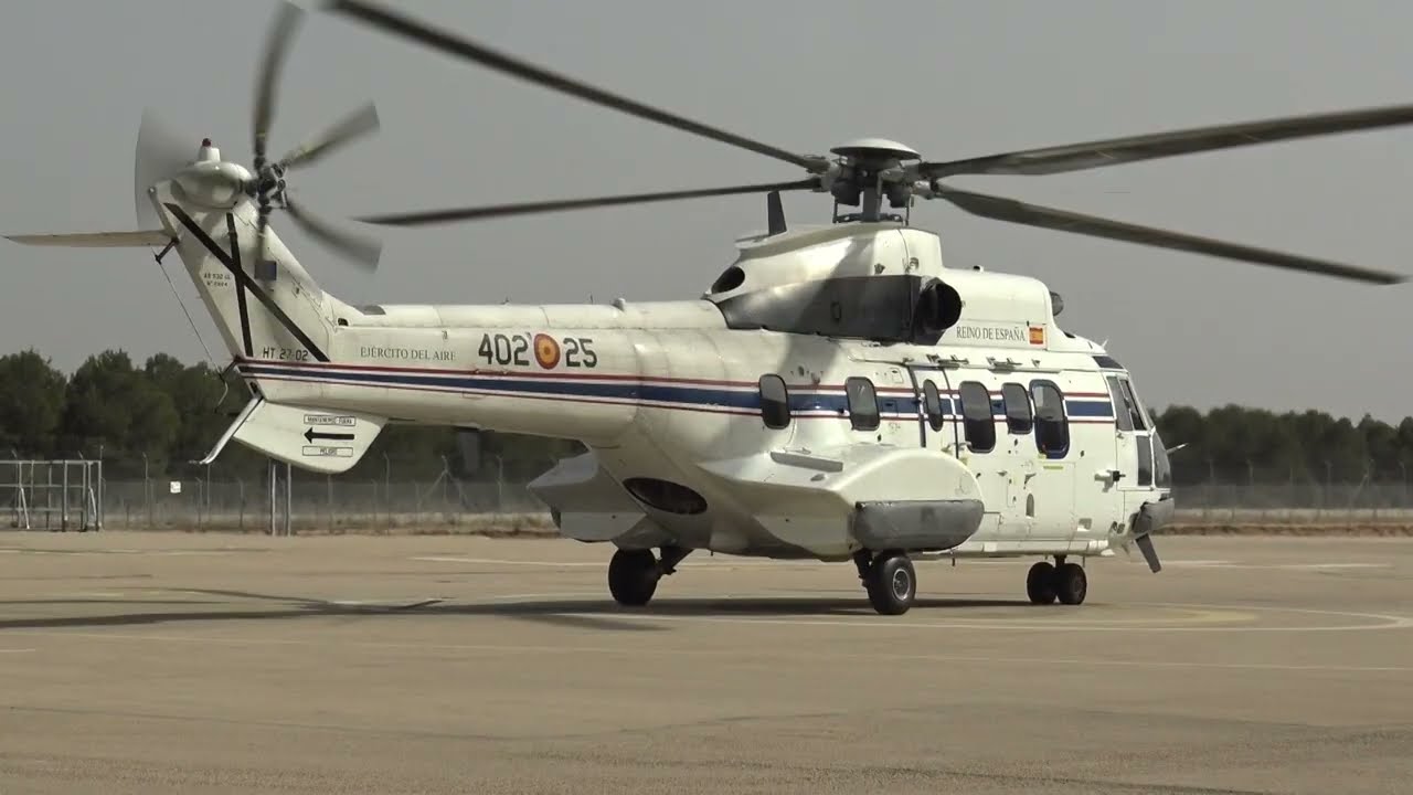 Spain Air Force Eurocopter AS-532UL Cougar (402-25) Taxing Albacete LEAB