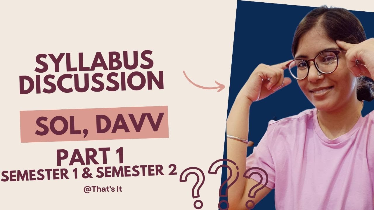 Syllabus Discussion ||  Part 1 || Semester 1 & 2 ||School of Law, DAVV, Indore  - Worth if✔️or not❌❓