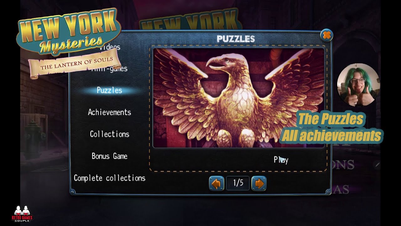 New York Mysteries 3: The Lantern of Souls (The Puzzles,100% Achievements,No Commentary)