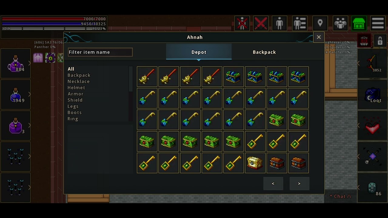 LAWL MMORPG MY SKILLS , EQ, AND ALL ITEMS :) #boss #games #lawl #lawlmmorpg #tibia #bossfight