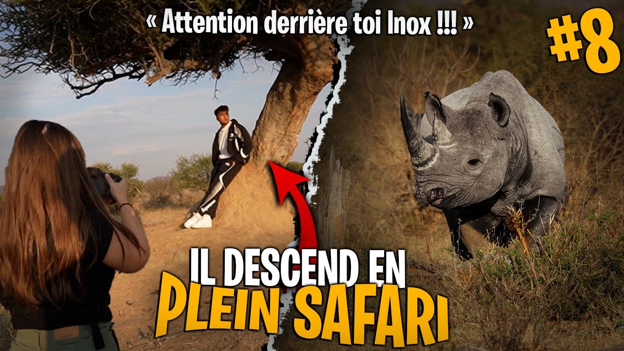 On fait croire à Inoxtag qu’un rhinocéros lui fonce dessus en plein shooting photo #8