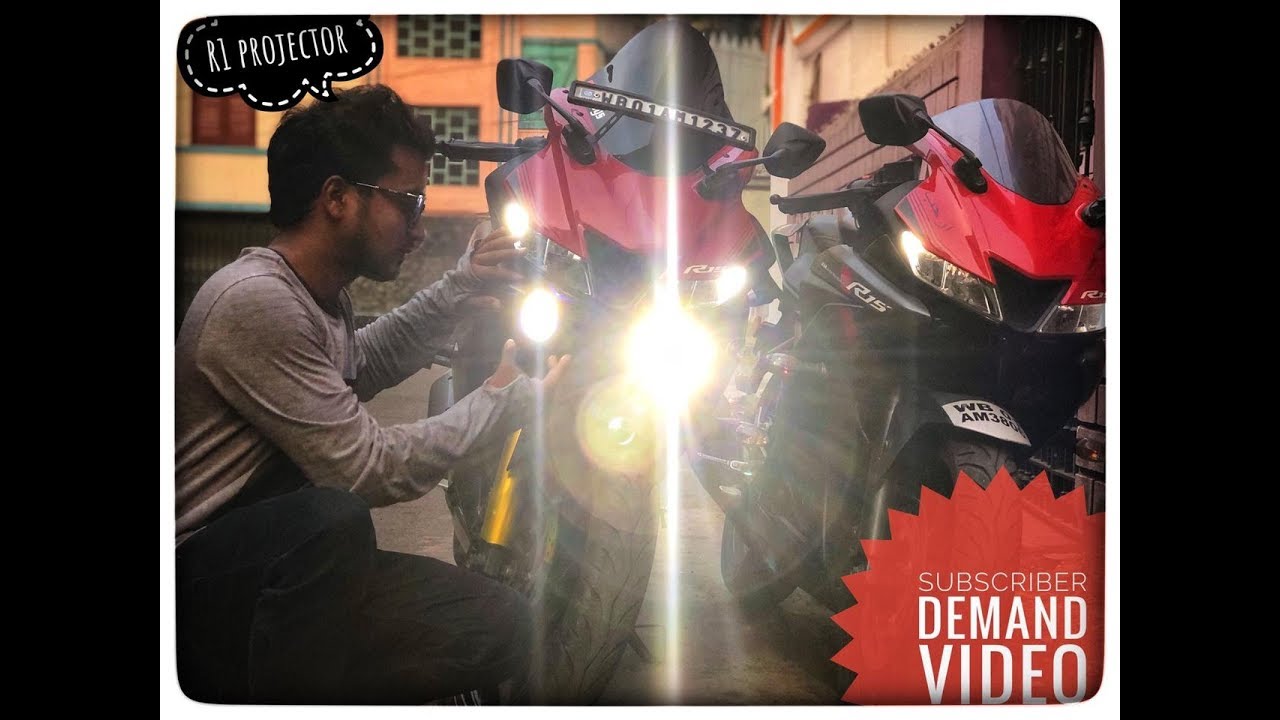 R1 Light on my R15 V3 || how i actually installed it || Best method | is it too costly??