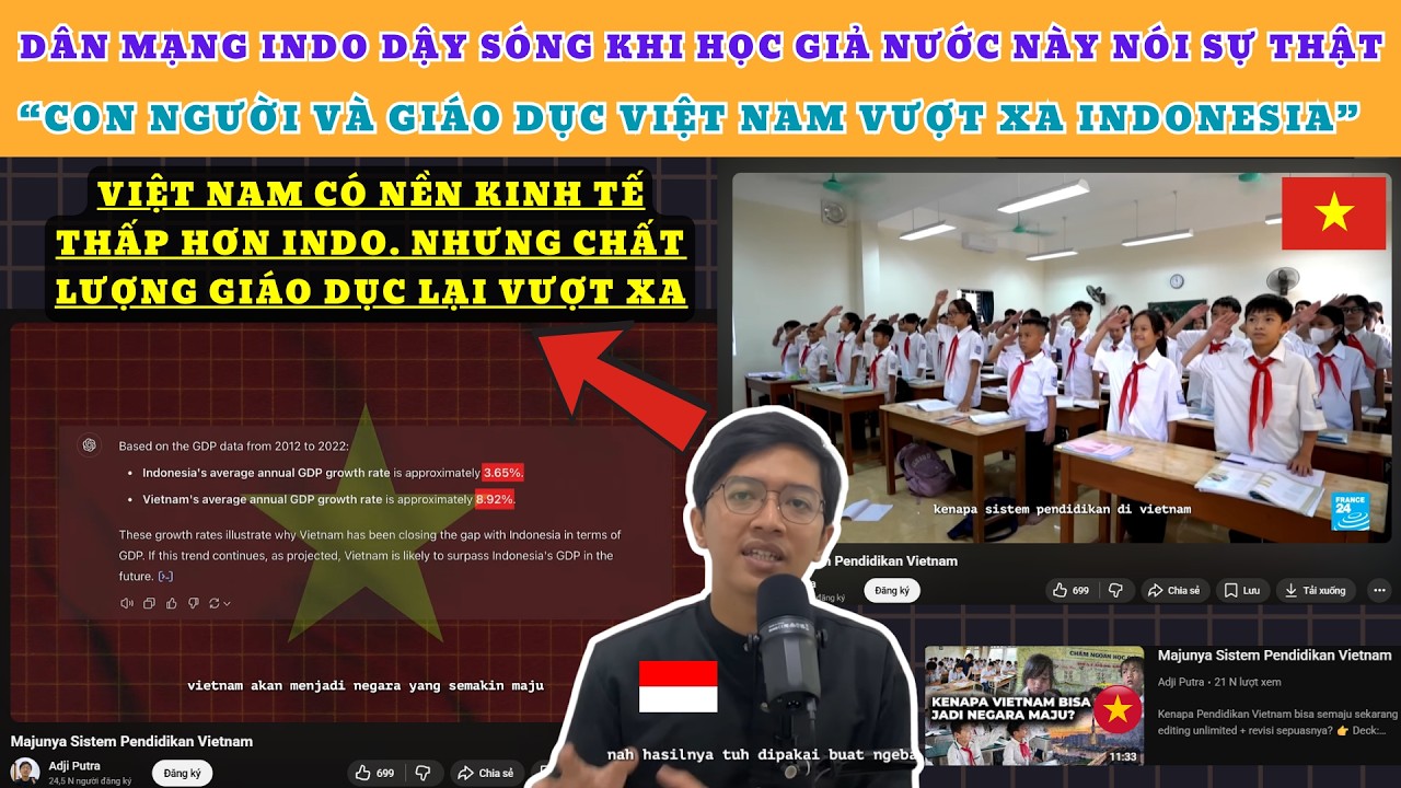 Dân mạng Indo dậy sóng khi Học giả nước này nói sự thật: Con người và Giáo dục VN vượt xa Indonesia!
