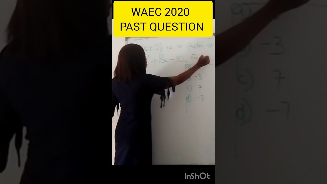 WAEC 2020 PAST QUESTION