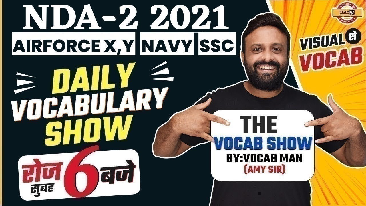 Daily Vocabulary Show | English Vocab Words | Vocabulary For Competitive Exams | English By Amy Sir