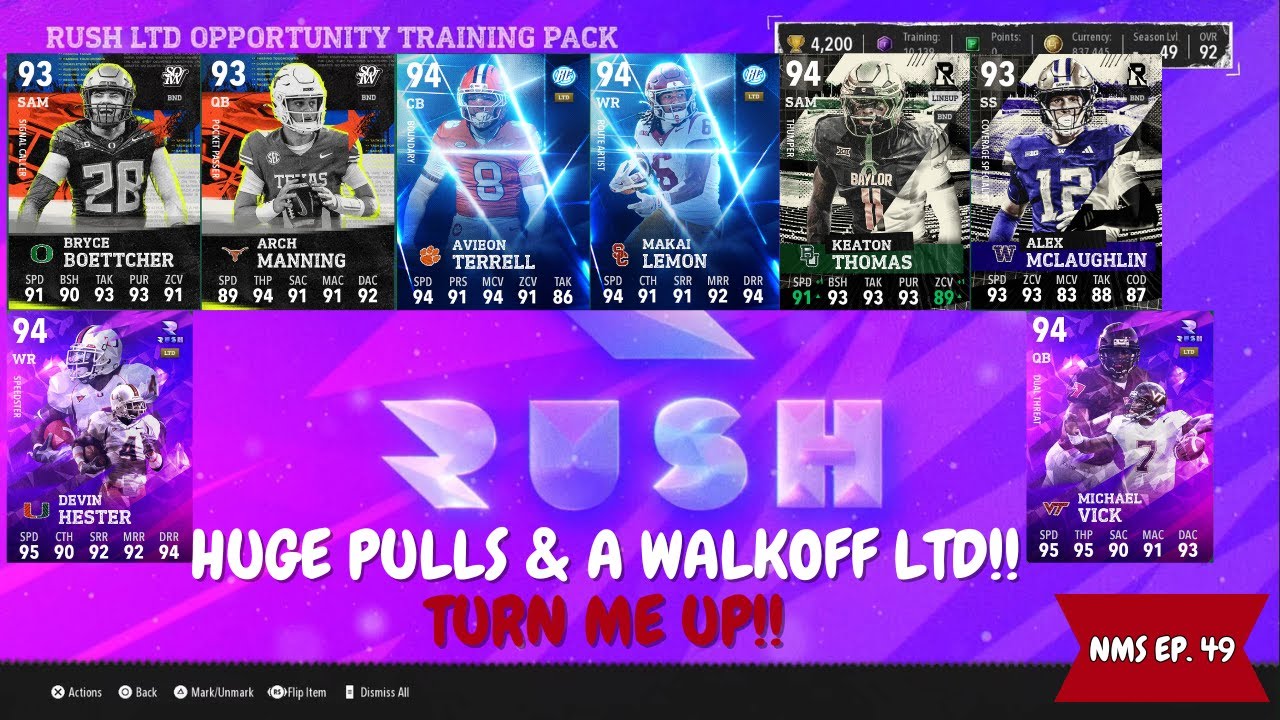 I SPENT 1M+ IN COINS & 52,000 TRAINING FOR RUSH & RIVALS! NMS EP. 49! College Football 26!