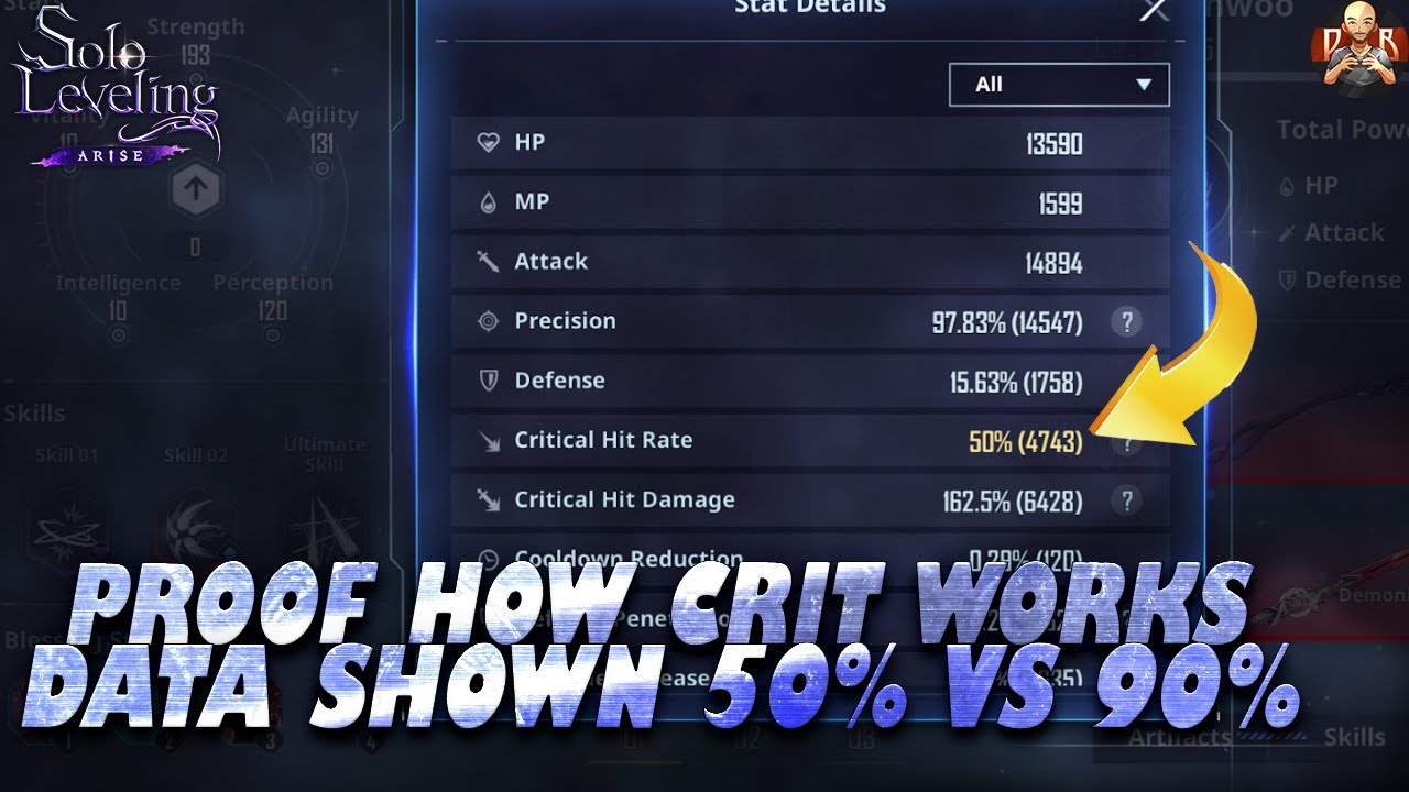 [Solo Leveling: Arise] - MUST WATCH! PROVING that you CAN go over 50% Crit cap! Data shown!
