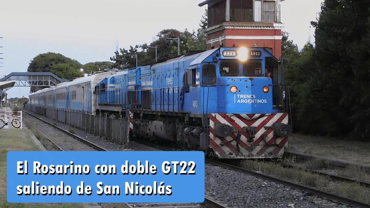 El Rosarino con doble GT22 saliendo de San Nicolás. (0795) 21-1-2026.
