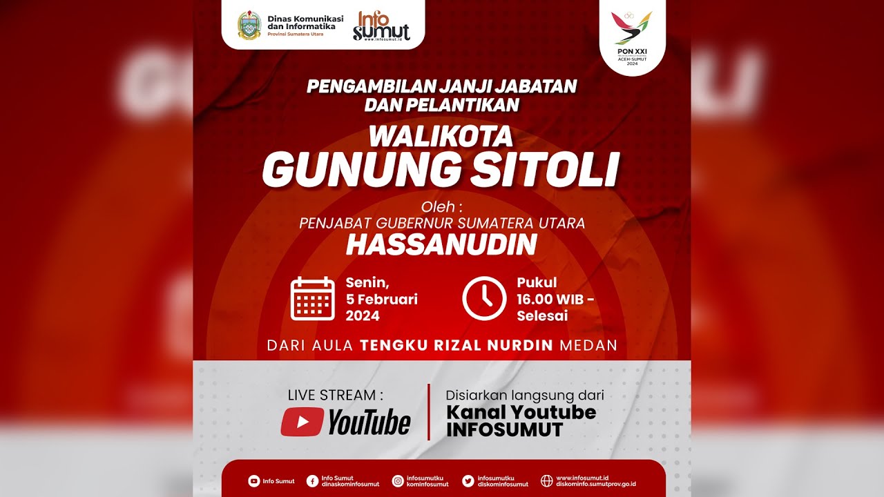 📌 LIVE STREAM | PENGAMBILAN JANJI JABATAN DAN PELANTIKAN WALIKOTA GUNUNG SITOLI