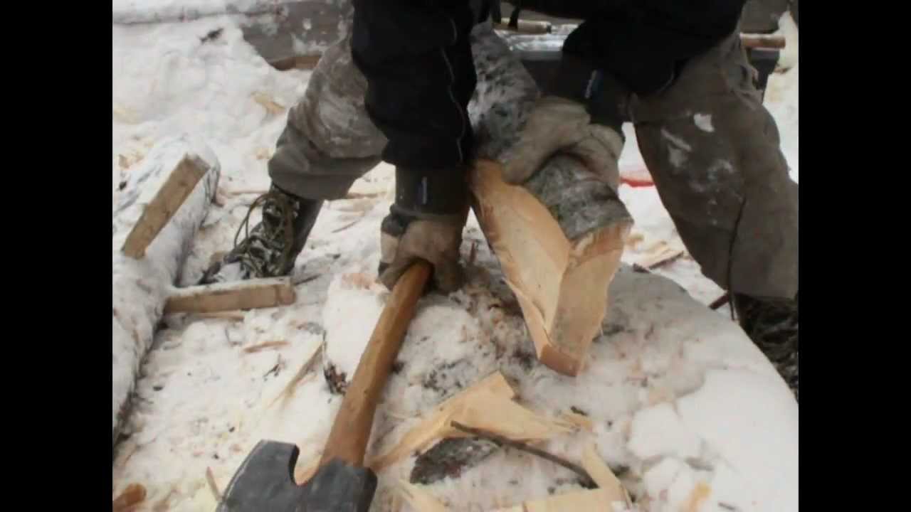 Building a log hut