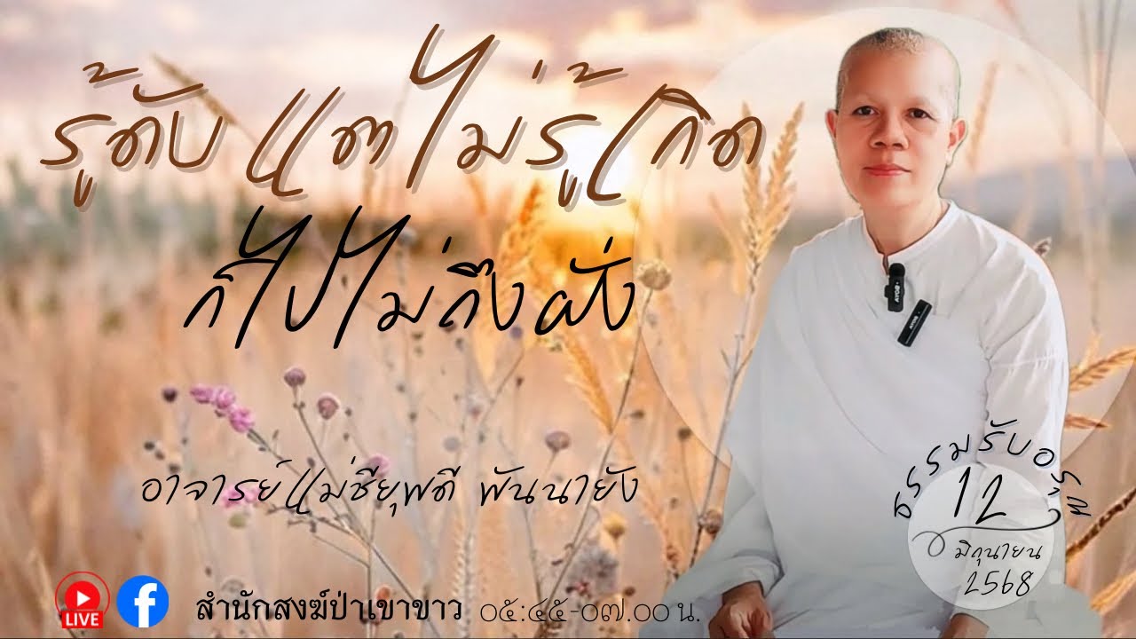รู้ดับ แต่ไม่รู้เกิด ก็ไปไม่ถึงฝั่ง (12   0668)# อาจารย์แม่ชียุพดี #สํานักสงฆ์ป่าเขาขาว