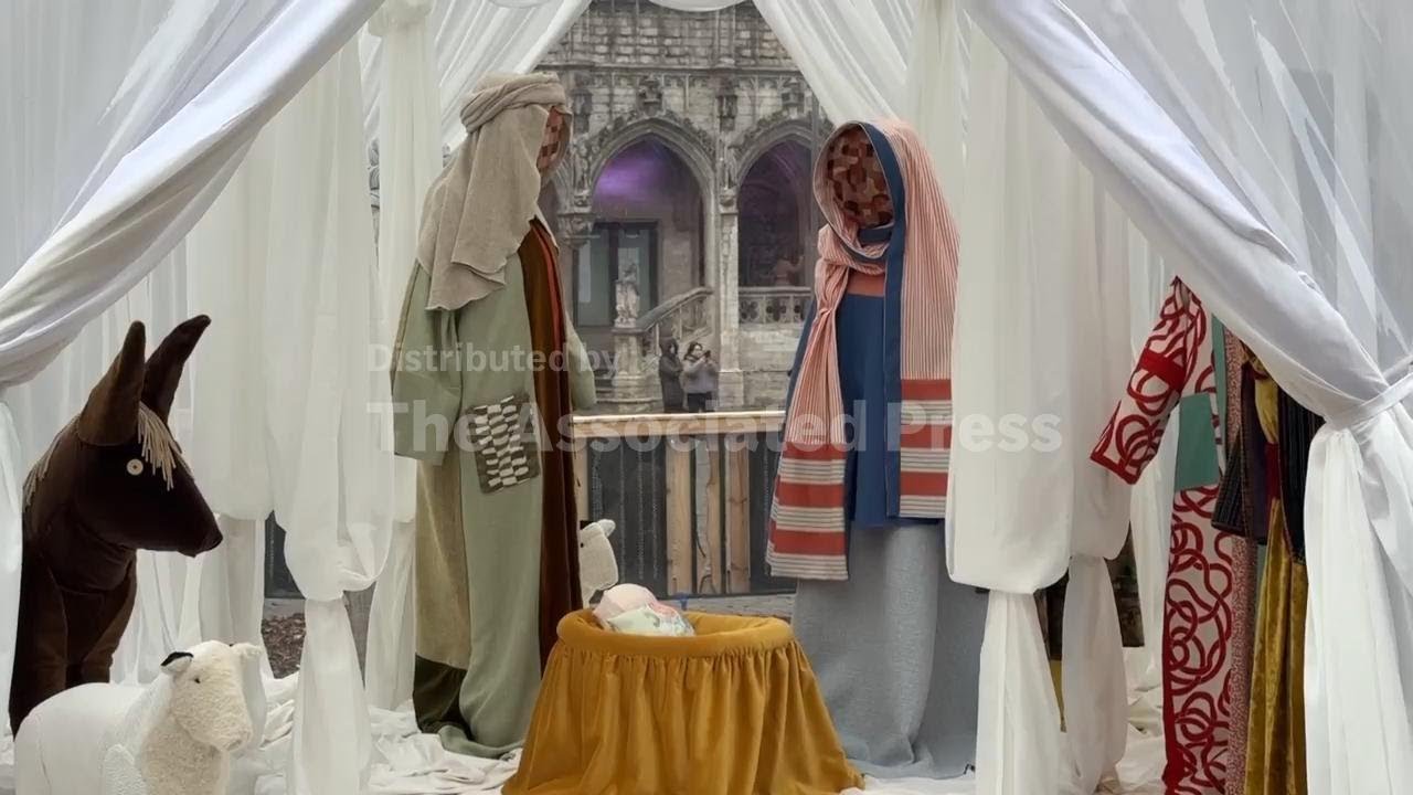 Brussels nativity scene faces controversy over faceless characters