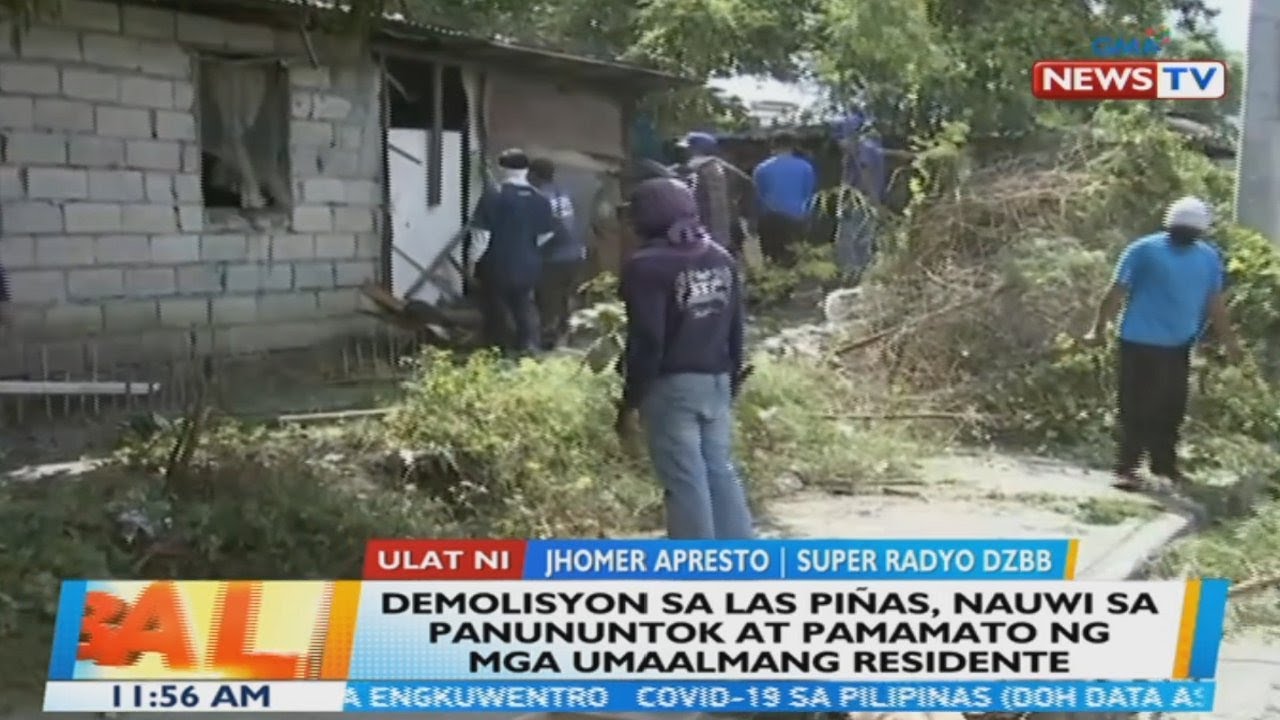 Demolisyon sa Las Piñas, nauwi sa panununtok at pamamato ng mga umaalmang residente | BT