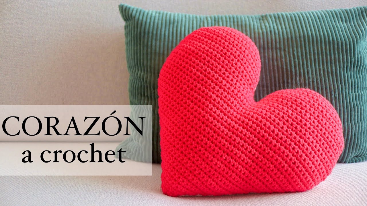 TEJER CORAZÓN A CROCHET / COJÍN