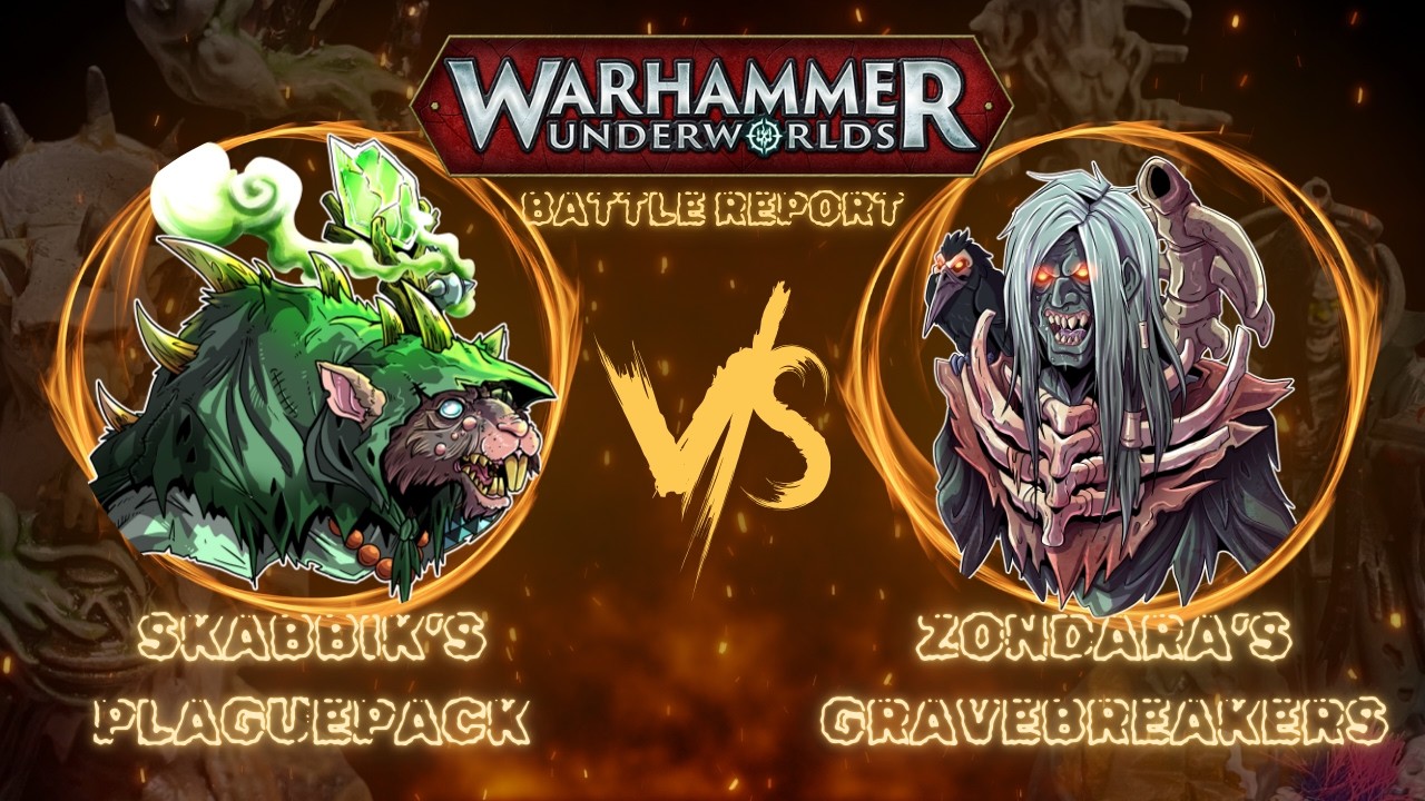 Отчет о битве в Warhammer Underworlds: Чумной отряд Скаббика против Разрушителей могил Зондары