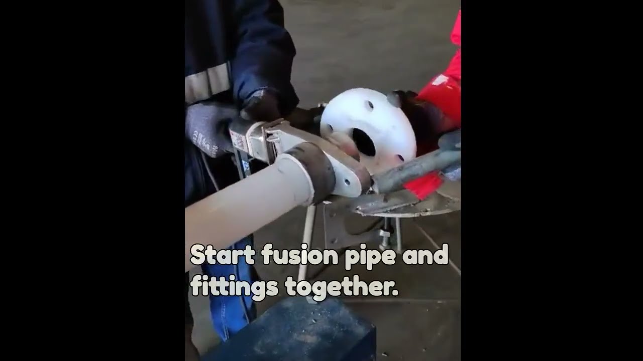 Actual Fusion Fit Up PVDF Pipe.(Manual melting)
