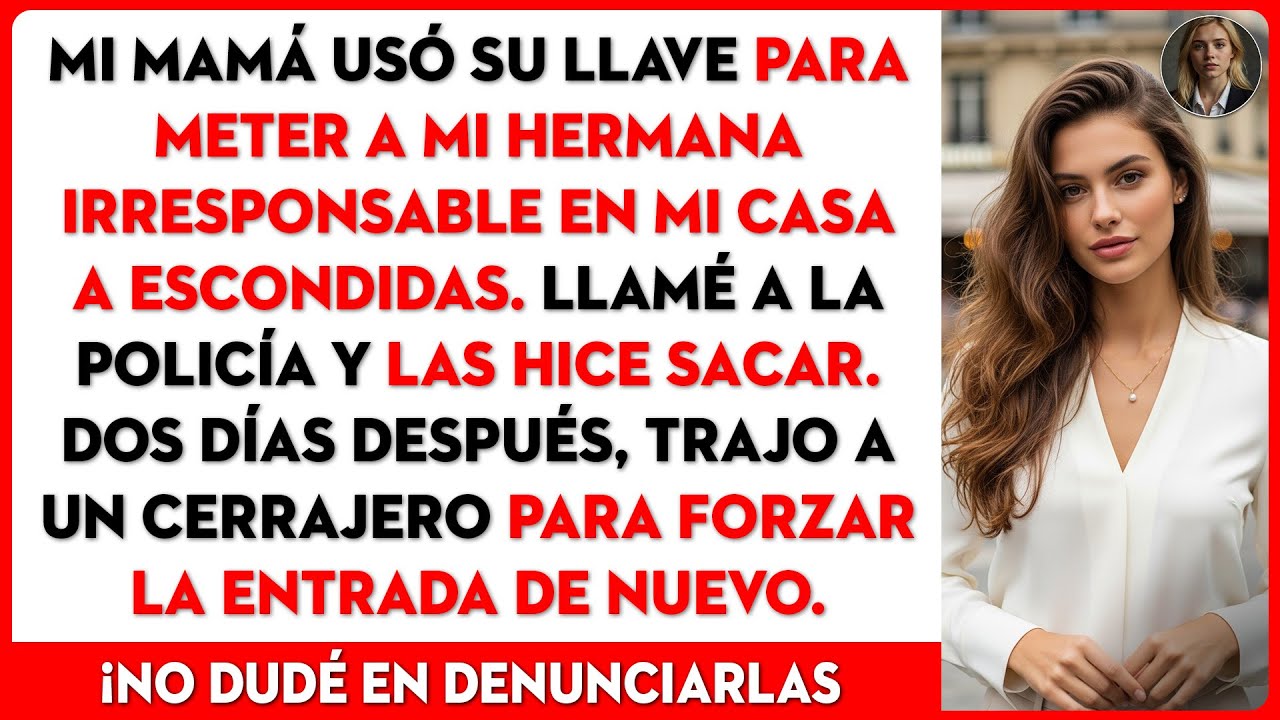 Mi mamá metió a mi hermana parásita en mi casa a escondidas. Tuve que llamar a la policía.
