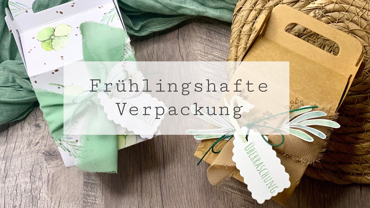Frühlingshafte Verpackung • Schnelle Geschenkbox für jede Gelegenheit