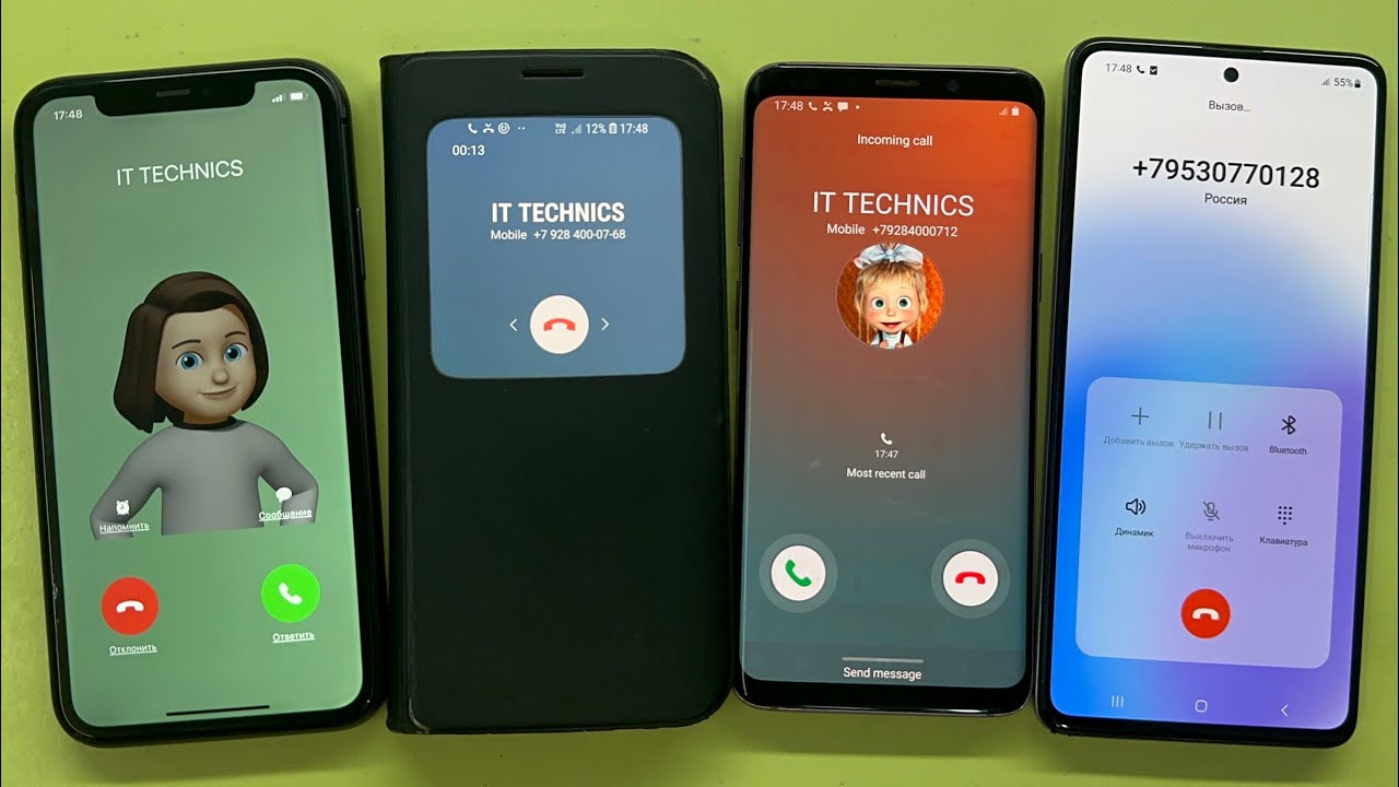 iPhone 11 vs Samsung A51 incoming Call Galaxy S7 vs Samsung S9 Outgoing Calls
