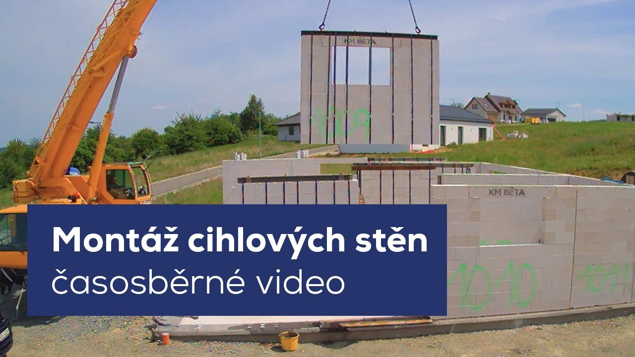 Montáž cihlových stěn (časosběr)
