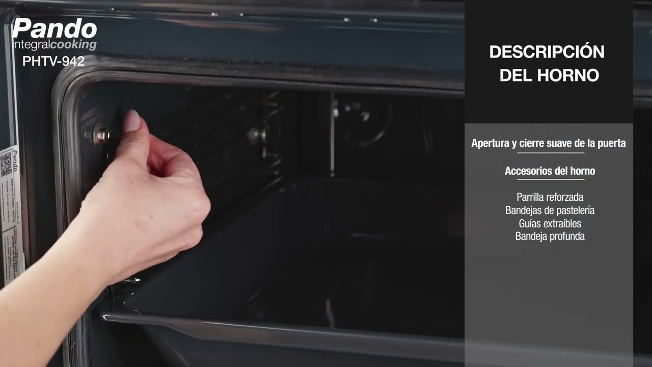 Descripci&oacute;n del Horno - Horno Multifunci&oacute;n + Horno de Vapor de Pando - PHTV-942 -Tutorial