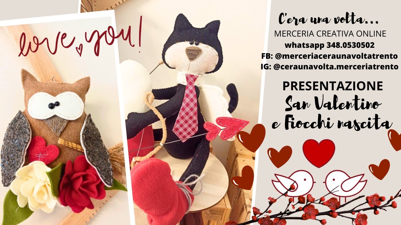 PRESENTAZIONE SAN VALENTINO E FIOCCHI NASCITA - fai da te