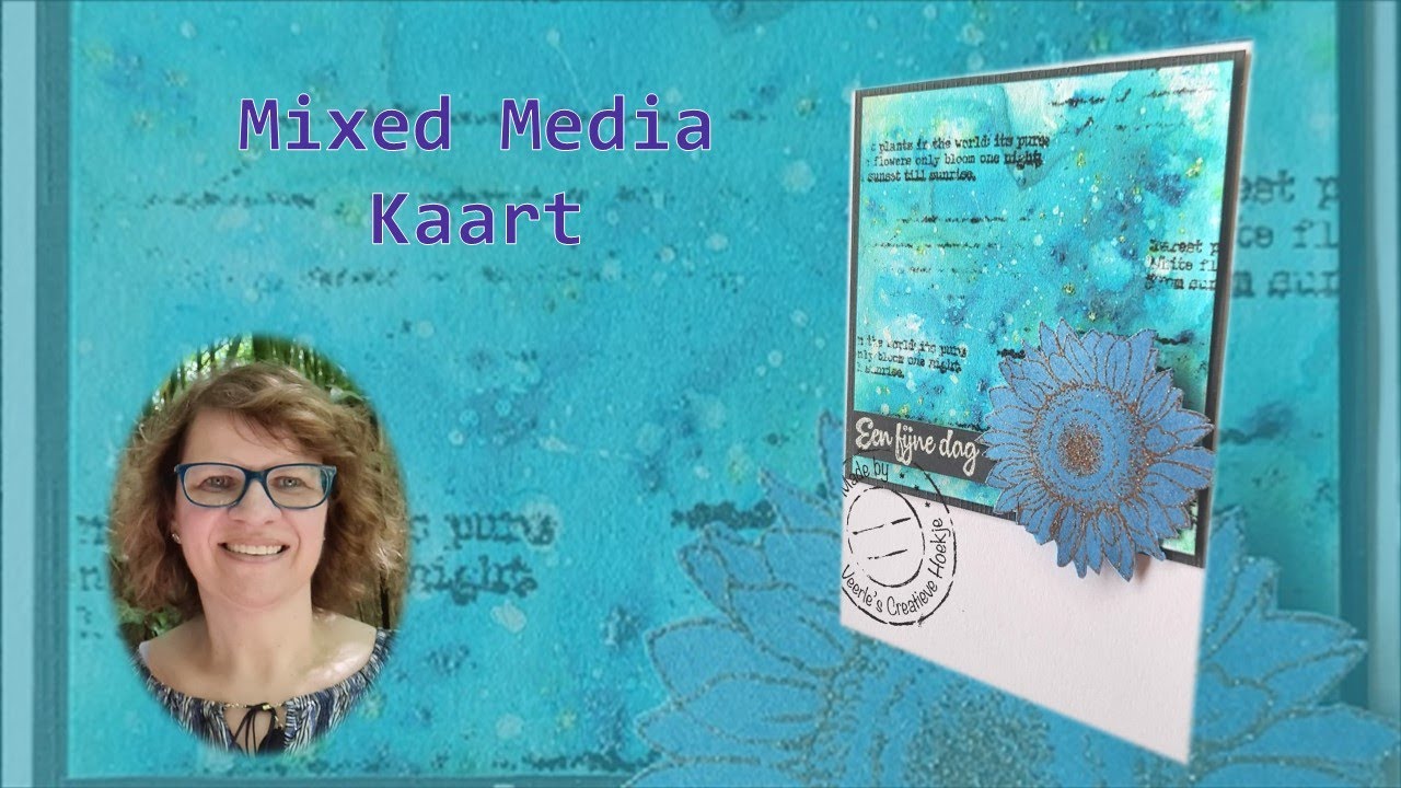 Mixed Media Kaart met Pigment Powder