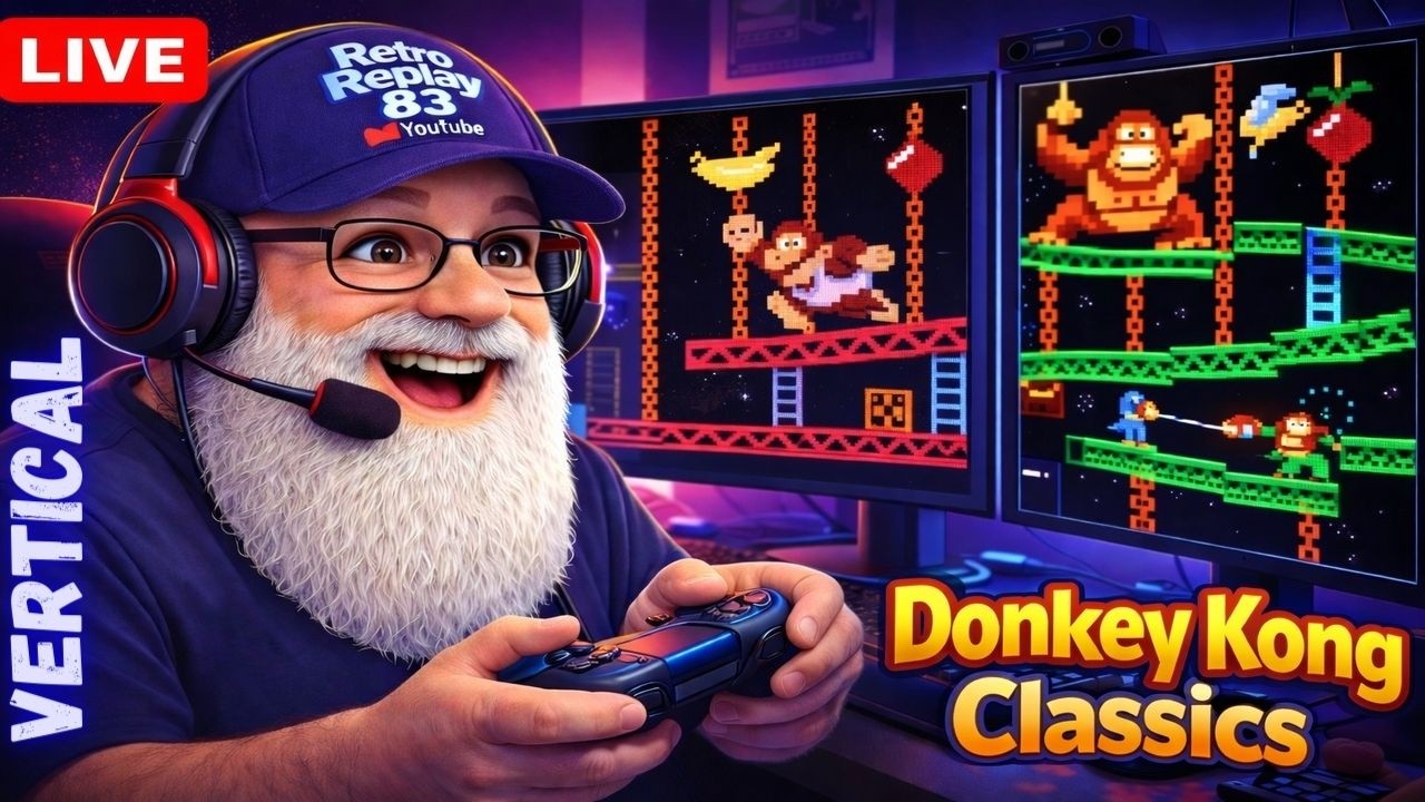 10 Early Donkey Kong Games - Throwback Thursday - Vertical Live Stream