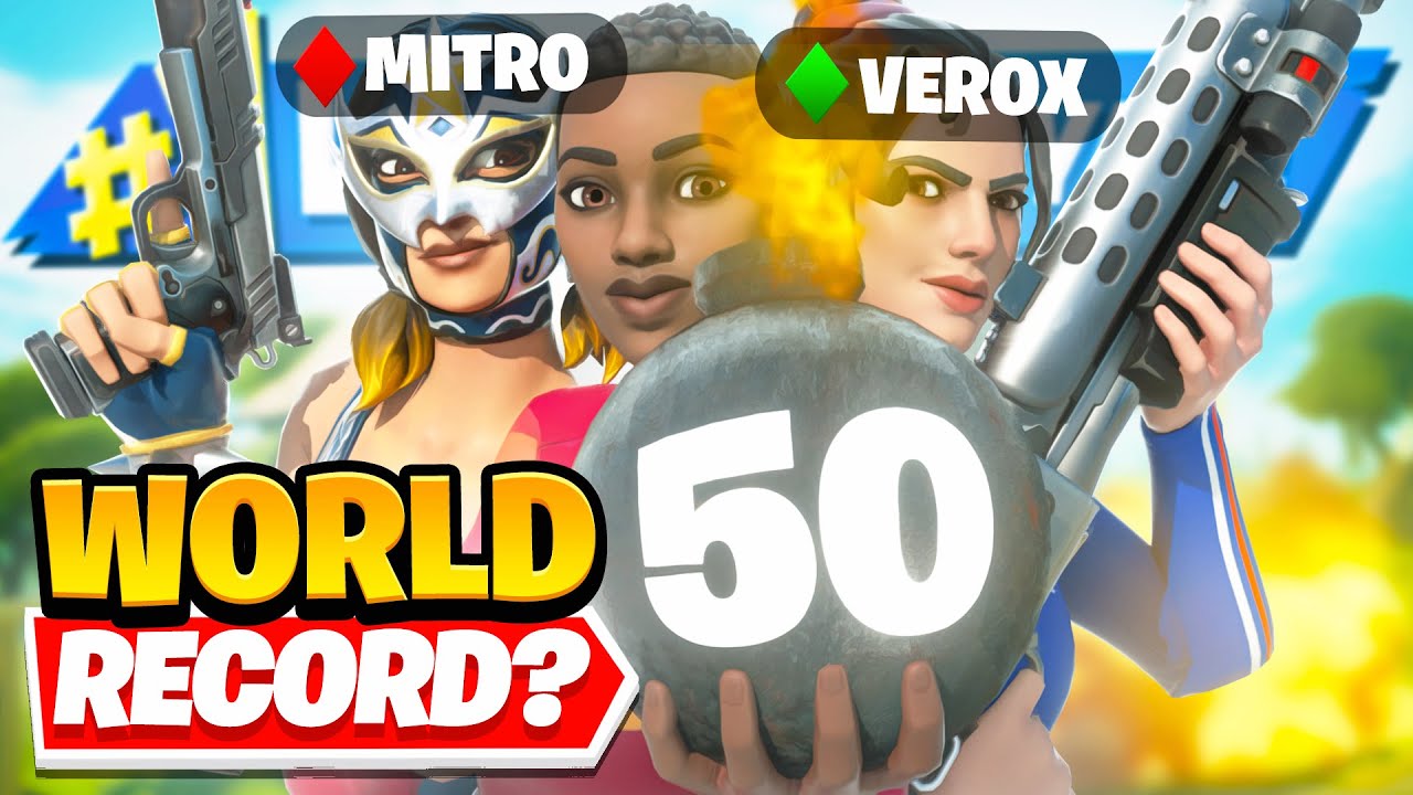 Fortnite *WORLD RECORD?* 50 KILLS in TRIO ARENA?? w/ Mitr0 & Verox | GXR Milan