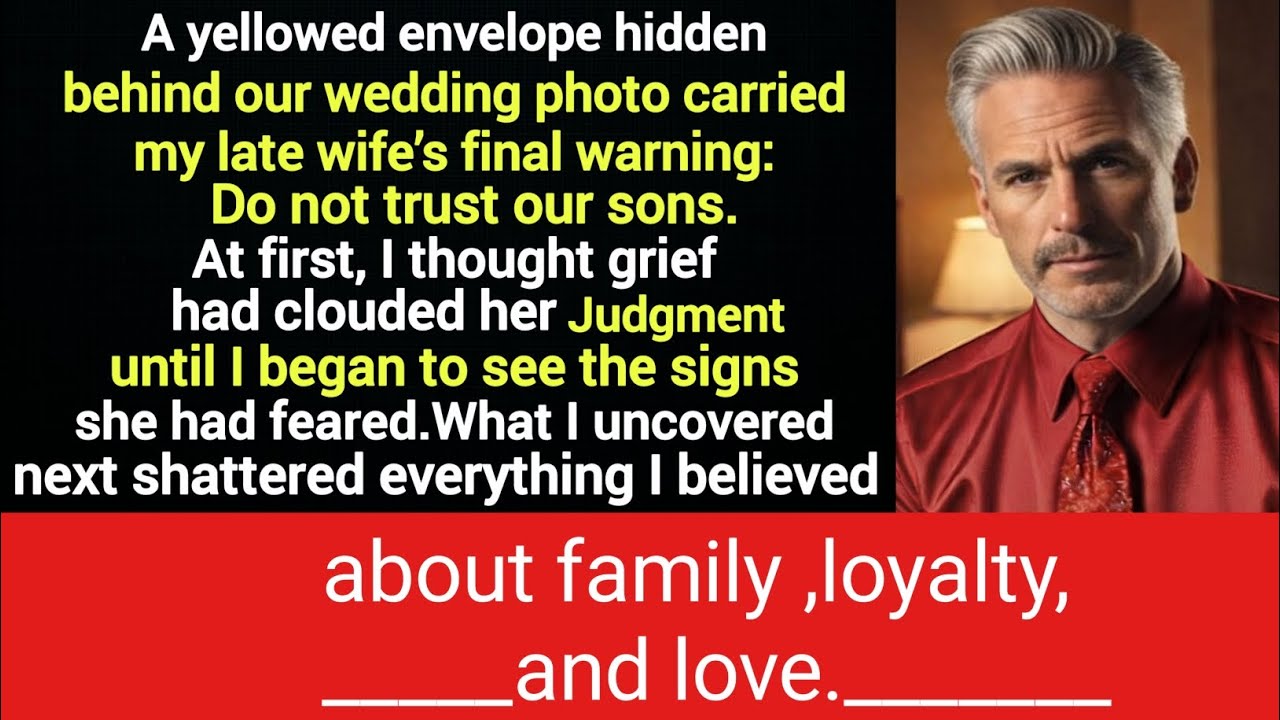 A Secret Note from My Late Wife Warned Me About Our Sons — What I Found After Was Unbelievable...