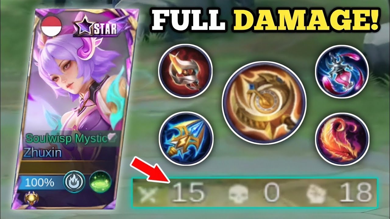 15 KILLS! ZHUXIN FULL DAMAGE BUILD! (100% broken!💀) | ZHUXIN BEST BUILD -MLBB