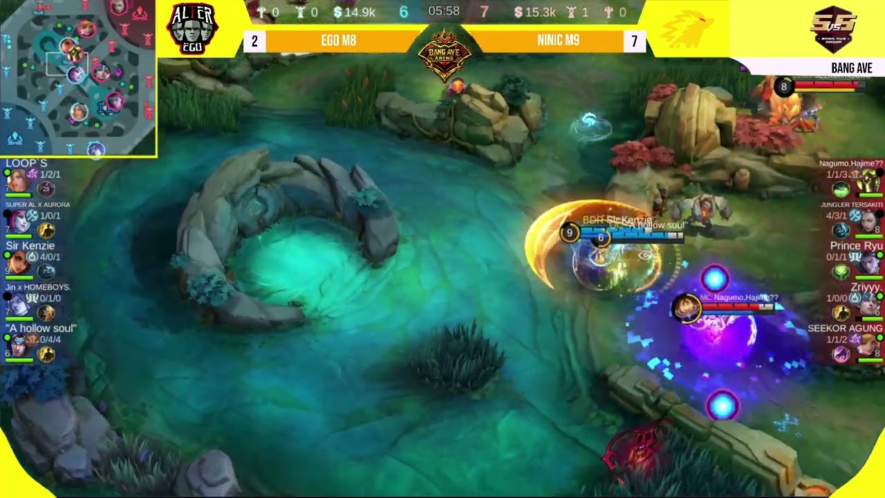 ROOM TOURNAMENT FREE CASTER BANG AVE TIKTOK | MATCH 10 EGO M8 VS NINIC M9