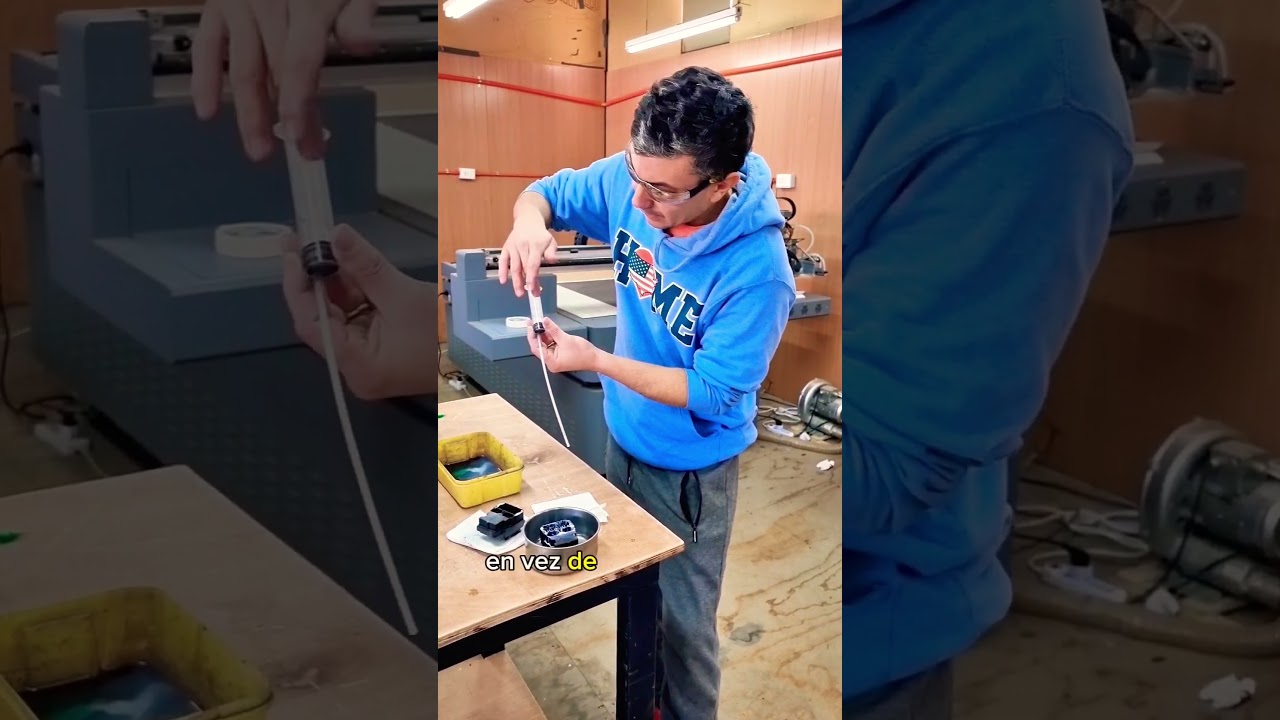 Como limpiar cabezal de impresora cama plana uv #uvflatbedprinter #uvprinter #tutorial #tips #howto
