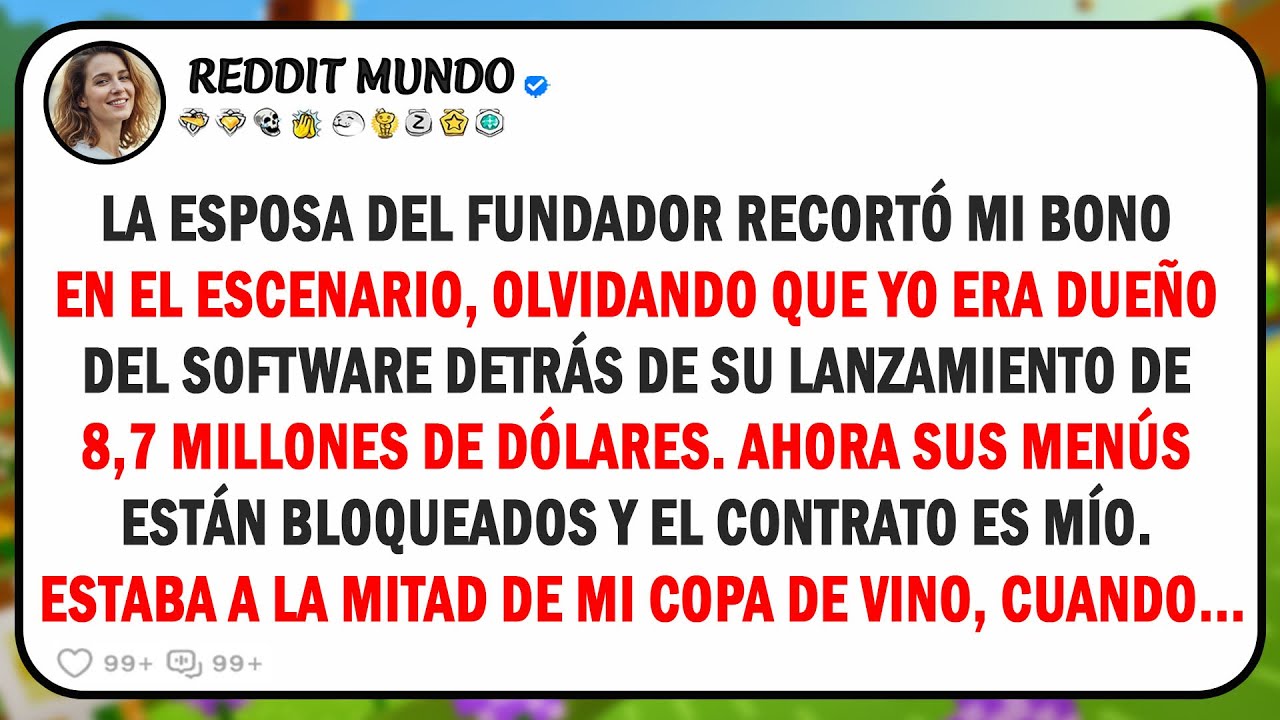 La esposa del fundador recortó mi bono, olvidó que yo era dueño del código detrás de su lanzamiento